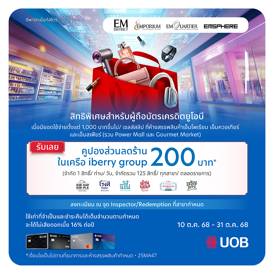 คูปองส่วนลดร้านในเครือ iberry group