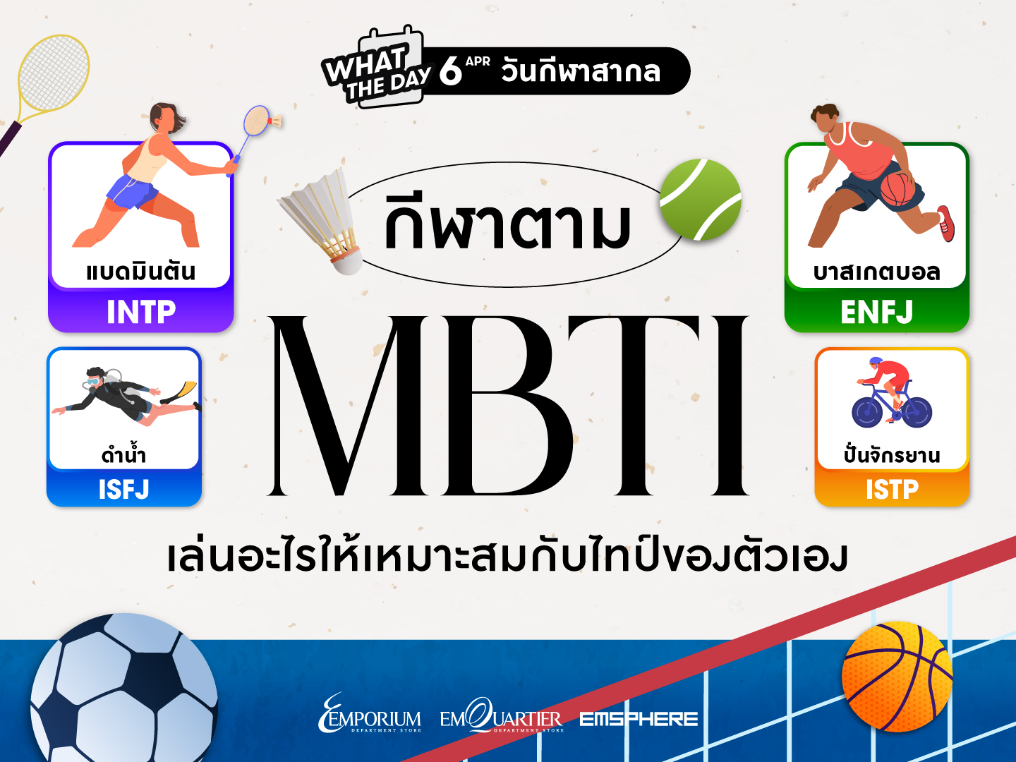 TMG_กีฬาอะไรที่เหมาะกับไทป์ MBTI ของตัวเอง 2026
